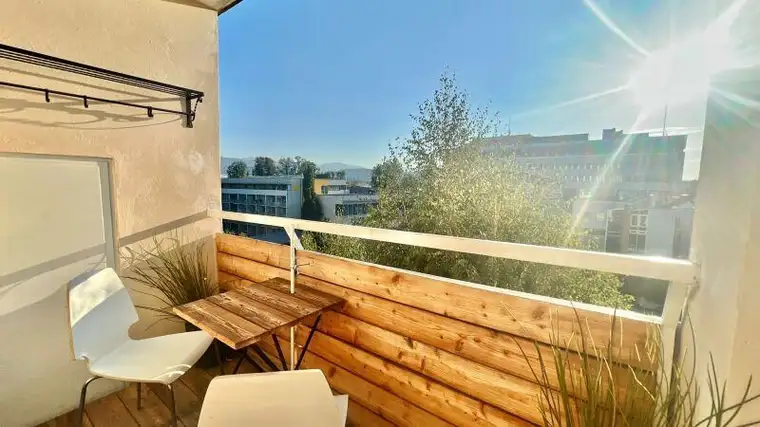 Klagenfurt - Viktringer Ring: bestens aufgeteilte 3-Zimmerwohnung im 4.OG mit Mini-Westloggia
