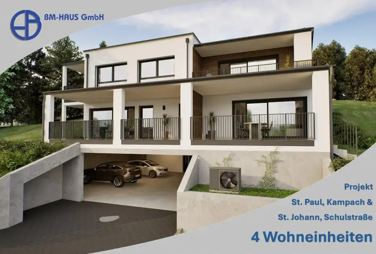 Nähe Bahnhof St. Paul i. L. - 4 Wohnungen in Kampach