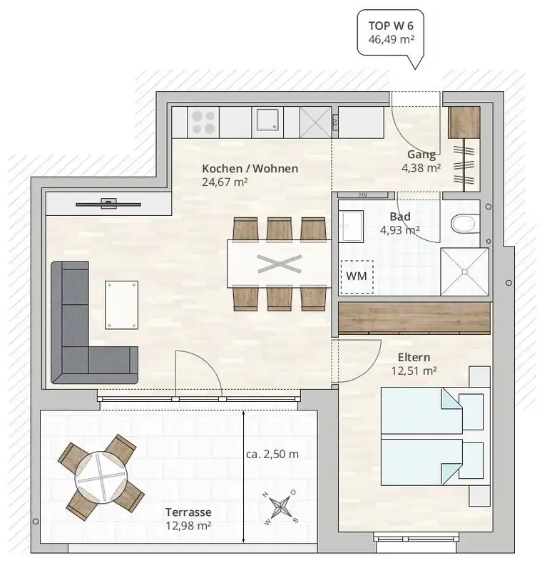 2-Zimmer-Terrassenwohnung (TOP 6) in Nenzing, Christian-Hummel-Weg