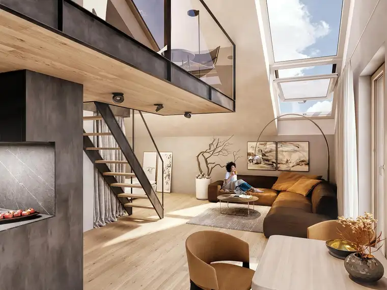 Zentrum Landeck | DG-Maisonette mit Galerie inkl. Dachterrasse mit Schlossblick | 63,78 m² | Jöchlerhaus (TOP 17)