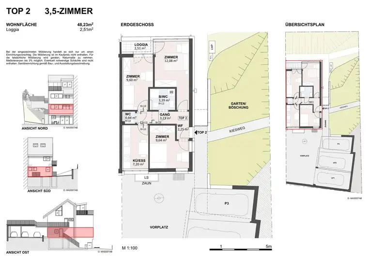 3,5 Zimmer Wohnung - WG geeignet