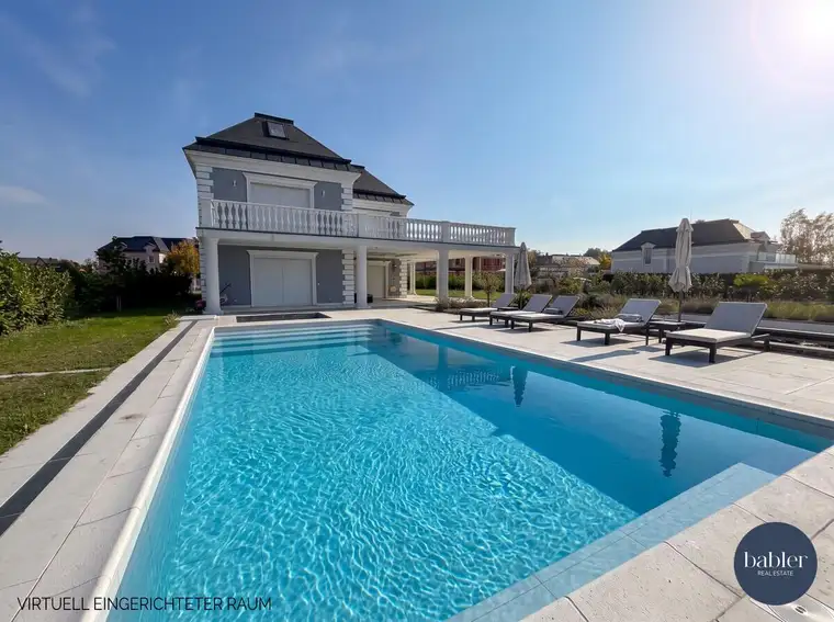 Rohbau-Villa im Wohnpark am See: 1.215 m² Grund, Pool und Doppelgarage, Fertigstellung nach eigenen Vorstellungen | 393 m² Nutzfläche