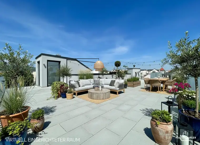PENTHOUSE-TRAUM: Provisionsfreier Erstbezug mit Klimaanlage, Riesen-Dachterrasse &amp; Anningerblick! - ANLAGEWOHNUNGSPREIS