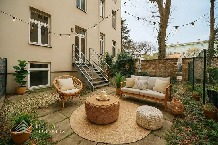 Helle 2-Zimmer Gartenwohnung mit bester Anbindung zum Stephansplatz