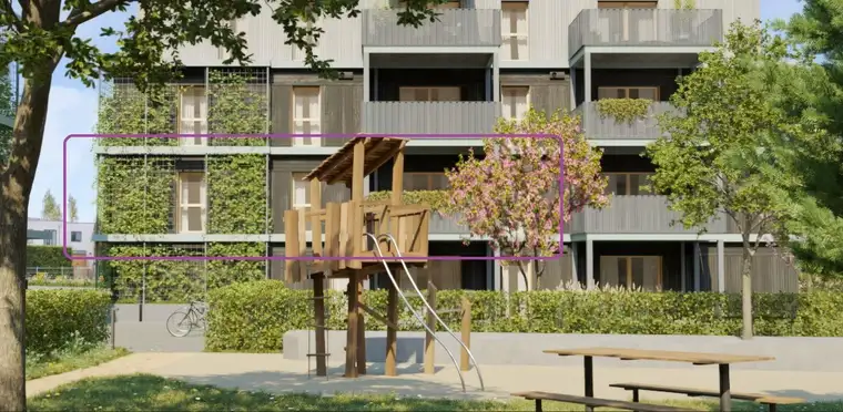 GRÜNE STADTVILLEN - 4 Zimmer mit Balkon - mit Sichtholz in der Wohnung! | Ruhe - Natur - Holz | Provisionsfrei!