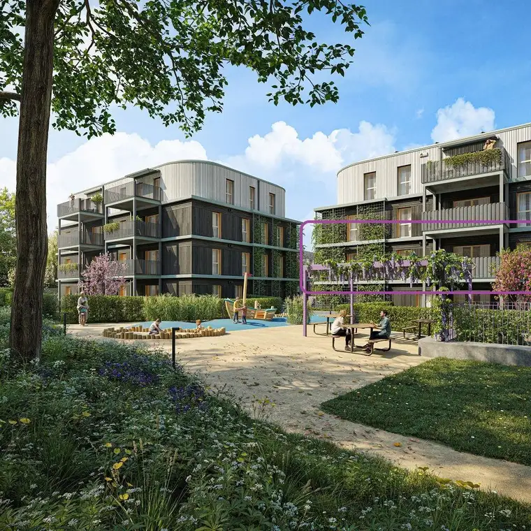 GRÜNE STADTVILLEN - 4 Zimmer mit Balkon - Sichtholz in der Wohnung! | Bezug Anfang 2026 | Provisionsfrei!