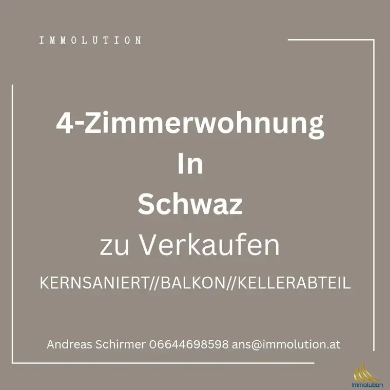 Traumwohnung in Schwaz: Vollsaniert, 4 Zimmer, Balkon – ideal für Ihr neues Zuhause!
