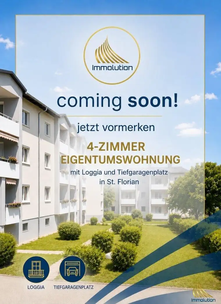 4-Zimmer-Wohnung mit Loggia &amp; Stellplatz in St. Florian | € 320.000