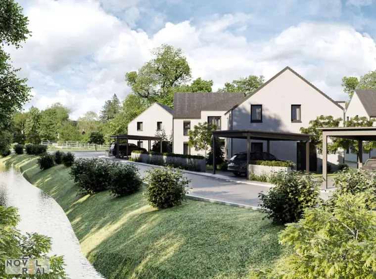 Idyllische Einfamilienhäuser mitten im Grünen