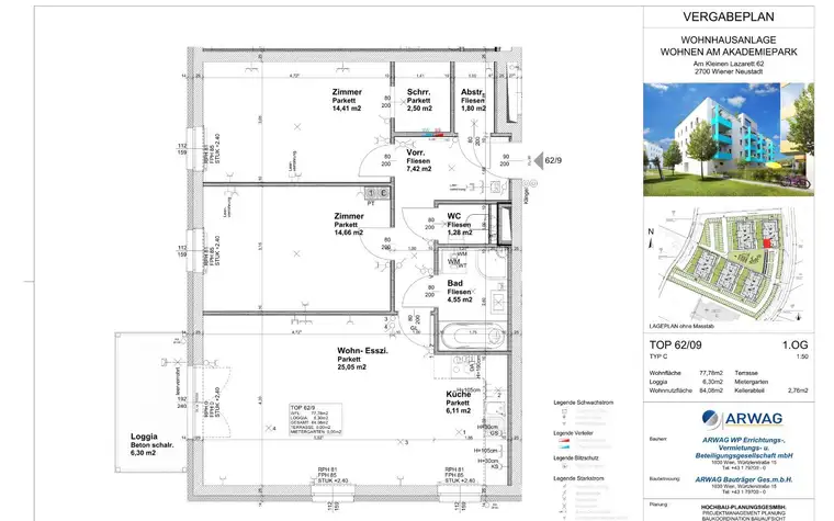 3-Zimmerwohnung im 1.OG mit Loggia