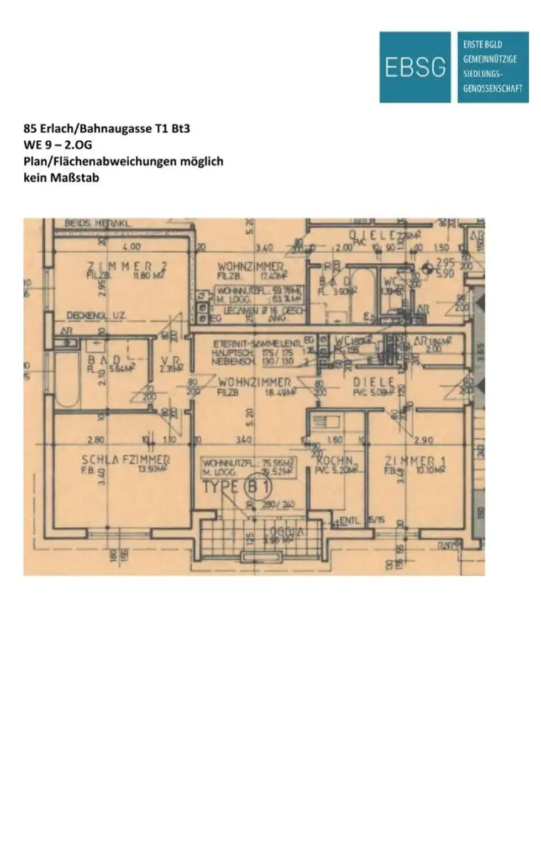 3-Zimmerwohnung im 2.OG mit Loggia
