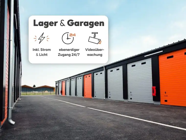 NEU! 28-112m² Lager- &amp; Hallenflächen mit Strom zur Miete
