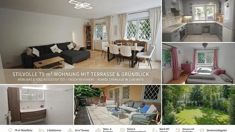 2 ZI-WOHNUNG IN WIEN - 14. BEZIRK - PENZING, MÖBLIERT