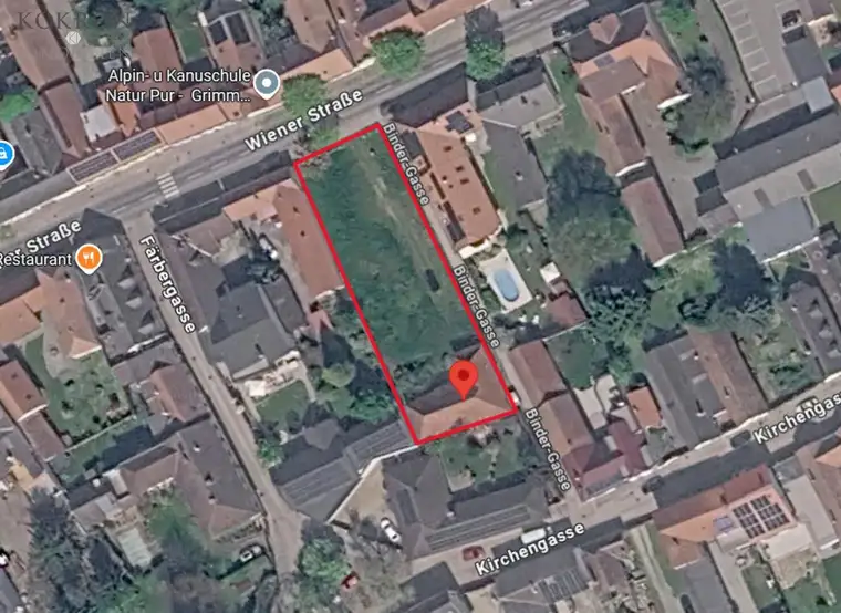 Aufgeschlossener Baugrund im Ortszentrum,1.227m², 981,6m² verbaubar, BK I,II, 4 Wohneinheiten möglich, KP: €295,-/m²