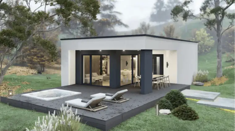 NEUBAU-Bungalow (Fertigteilhaus) in DOBERSDORF