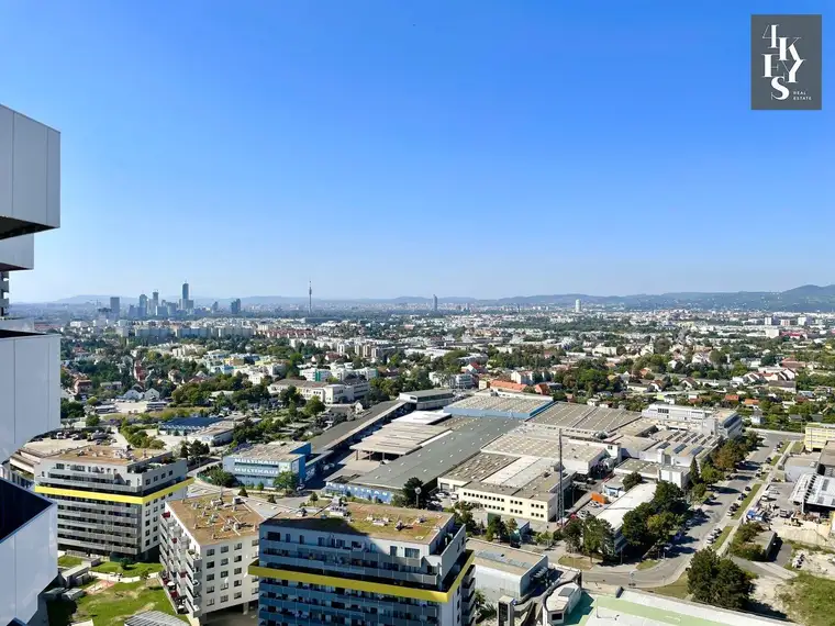 Anlegerwohnung ÜBER DEN DÄCHERN WIENS! *26. Stock* 2-Zi-Penthouse-Wohnung + Terrasse + Balkon in 78m Höhe - Leopoldtower