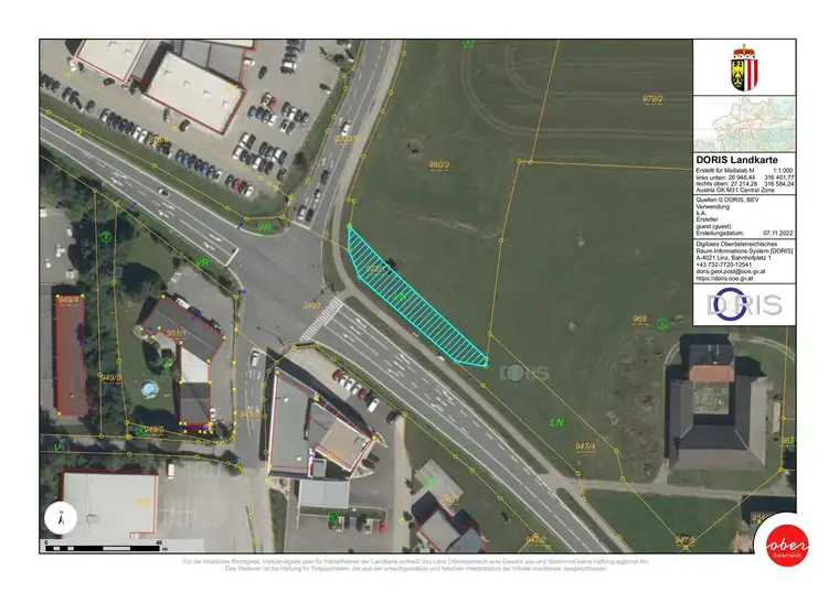 Betriebsbaugebiet - teilbar - BaurechtIn bester Lage an der B 145 - nähe A1/B1