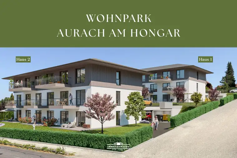 Wohnpark Aurach - Nähe Attersee - Zweitwohnsitz möglich. TG &amp; Stellplatz inklusive. Top 1.02 Baustart bereits erfolgt.
