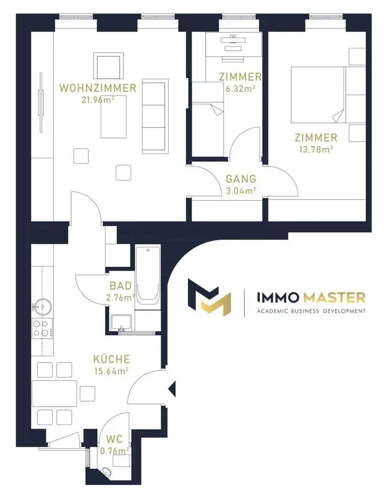 Perfekt aufgeteilte 3-Zimmer-Wohnung im stilvollen Altbau mit Lift Nähe AKH
