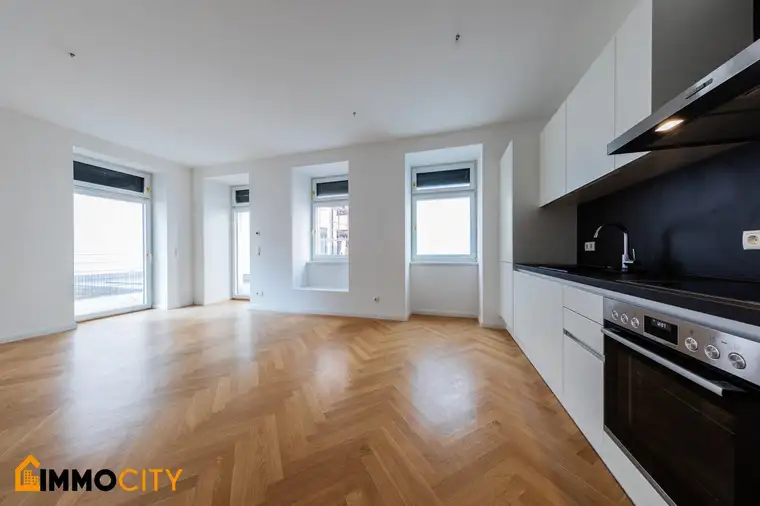 Erstbezug! Hochexklusive 2-Zimmerwohnung mit sonnigem Eigengarten + Weinkeller nähe Mariahilfer Straße!