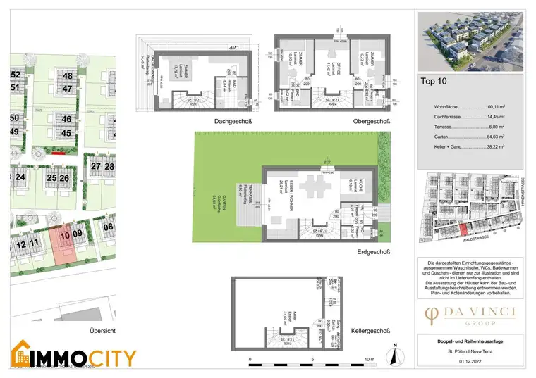 Familientraum Haus 10, Sonniges 5-Zimmer Reihenhaus mit Garten + Terrasse im Grünen Paradies in St. Pölten