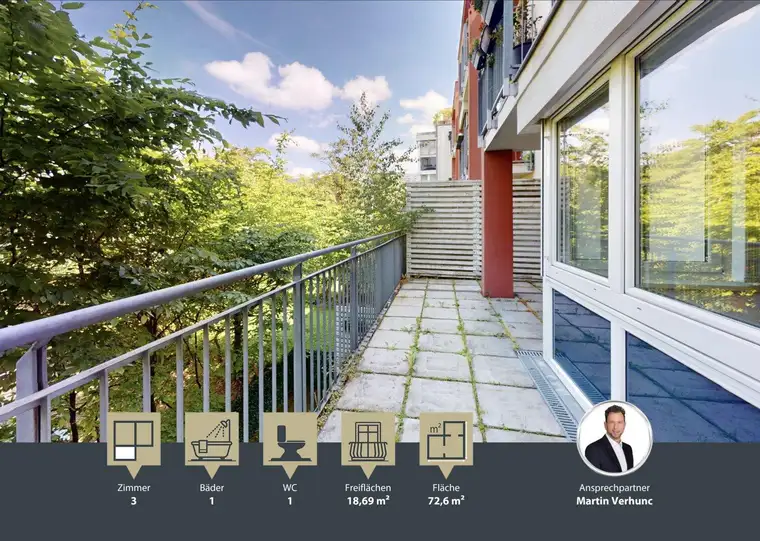 3-Zimmer-Wohnung || ruhige zentrale Lage || Terasse || TG-Stellplätze || Nähe Ubahn/AKH