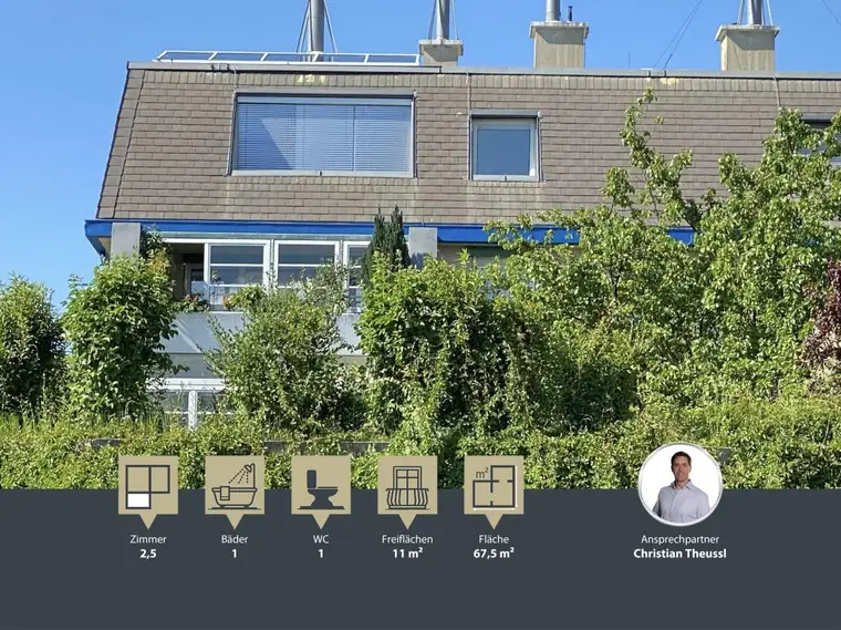 Tolle 2,5 Zimmer-DG-Wohnung || extra Küche || verbaute Loggia || NÄHE SCHLOSS SCHÖNBRUNN