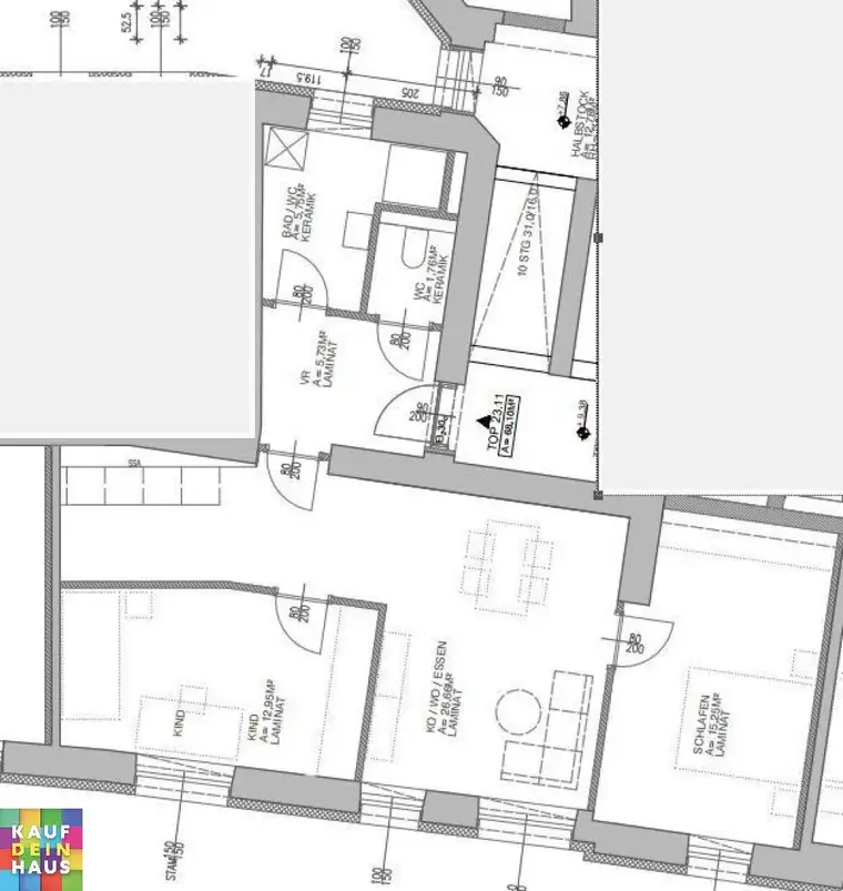 STEINFELDGASSE 23! GÜNSTIGE 3-ZIMMERWOHNUNG!