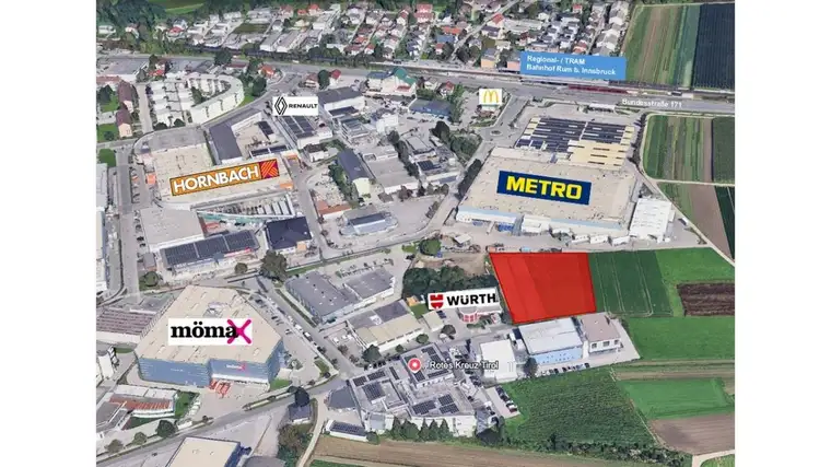 Gewerbegrundstück an der Stadtgrenze von Innsbruck zu verkaufen