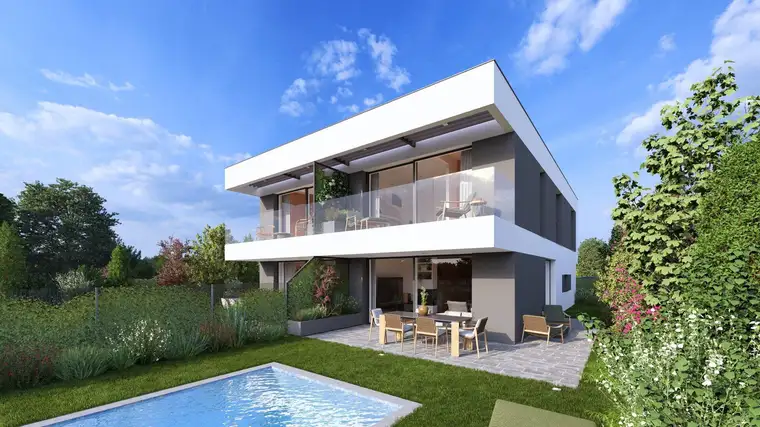 Modernes Wohnen in Hennersdorf bei Wien – Komfortable Doppelhaushälften mit einladenden Freiflächen und großem Keller