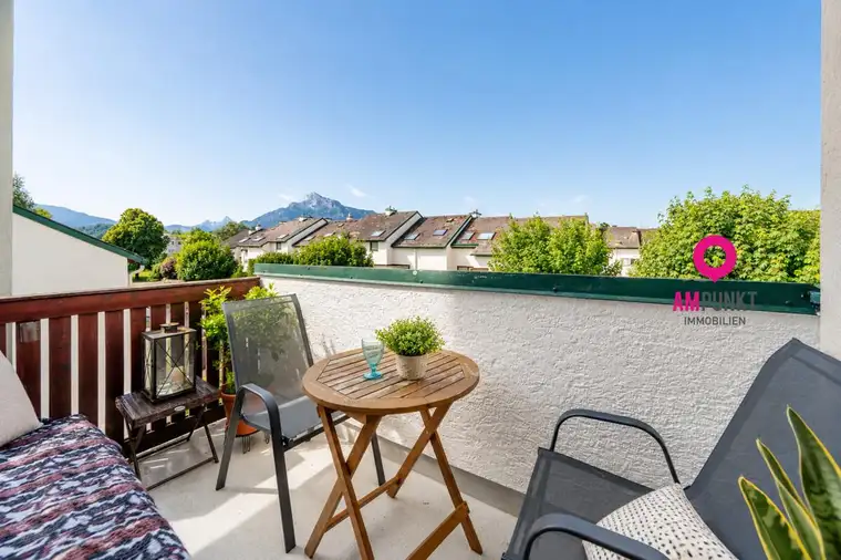 89 m² in AIGEN mit Grünblick, zwei Balkonen und Blick auf Untersberg &amp; Gaisberg