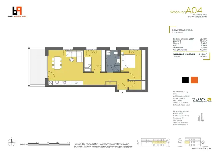 3- Zimmer NeubauwohnungDORNBIRN / IM HAG (TopA4)