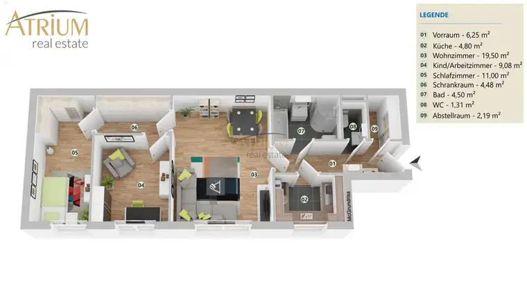 Ruhig &amp; gut angebunden: 3-Zimmer-Wohnung in Währing