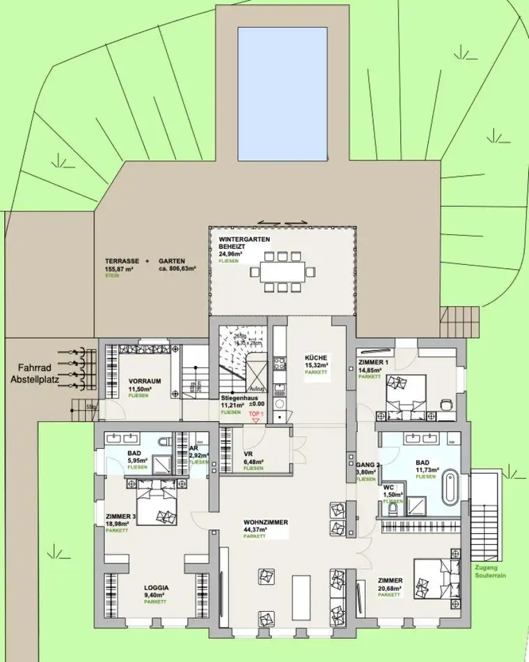 3 exklusive Einheiten in einer Villa – jetzt noch mitgestalten! Hohe Altbau-Räume, stilvolle Stuckelemente, Fußbodenheizung, Luftwärmepumpe u. v. m.