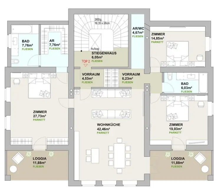 3 exklusive Einheiten in einer Villa – jetzt noch mitgestalten! Hohe Altbau-Räume, stilvolle Stuckelemente, Fußbodenheizung, Luftwärmepumpe u. v. m.
