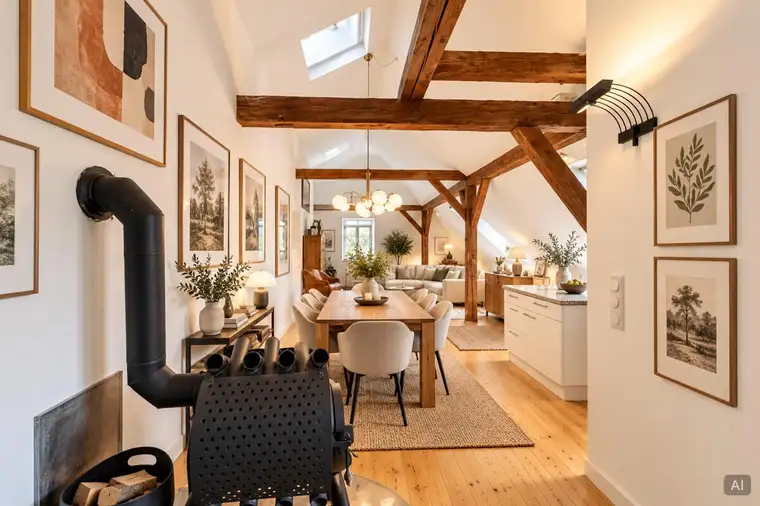 "ROKOKO-GARTEN" -Historische Dachgartenwohnung im ehemaligen Baderhaus