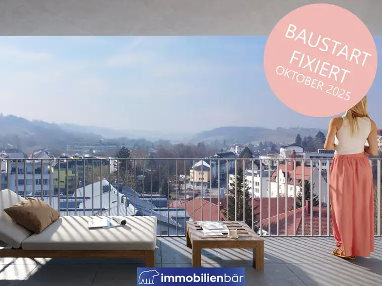 Baustart Oktober 2025 fixiert - Traumhafte Dachgeschosswohnung über den Dächern von Bad Schallerbach