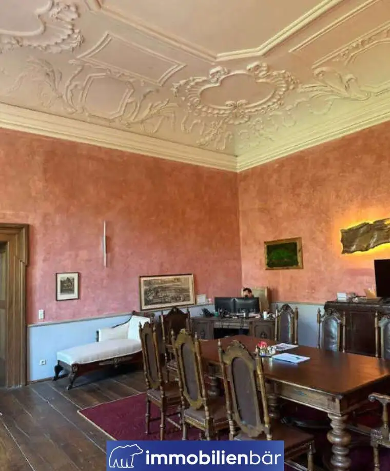 Repräsentative Büroflächen im Schloss mit Küche und Besprechungssaal