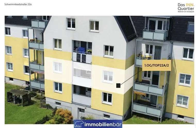 Praktische 4 Zimmerwohnung nähe Stadtpark mit südseitiger Loggia