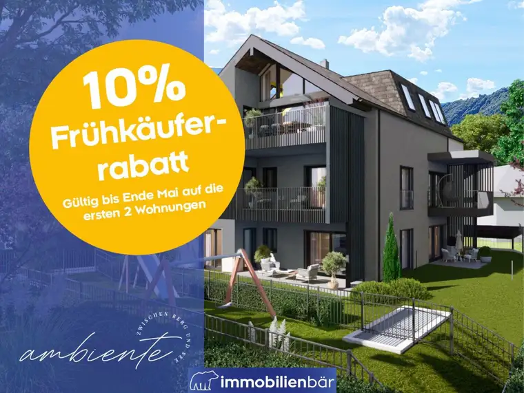 Attraktive 2-Zimmer-Neubau-Gartenwohnung mit großer Terrasse – Jetzt Wohnsitz in Gmunden sichern – Haupt- oder Nebenwohnsitz möglich