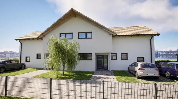 Neubauprojekt Gänserndorf: Doppelhaushälfte 136 m² mit 222 m² Eigengarten – provisionsfrei