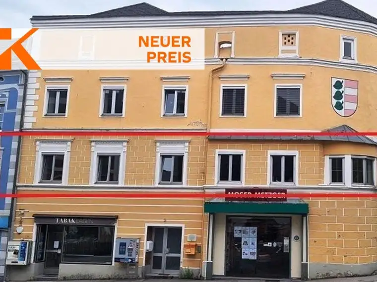 Preisreduzierung - Wohnung 1 Stock - wohnen im Zentrum !