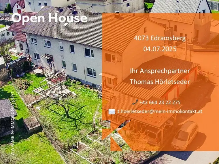 *BESICHTIGUNGSTAG am 04.07.25* Sanierte Wohnung in Wilhering mit großem Garten und Doppelstellplatz