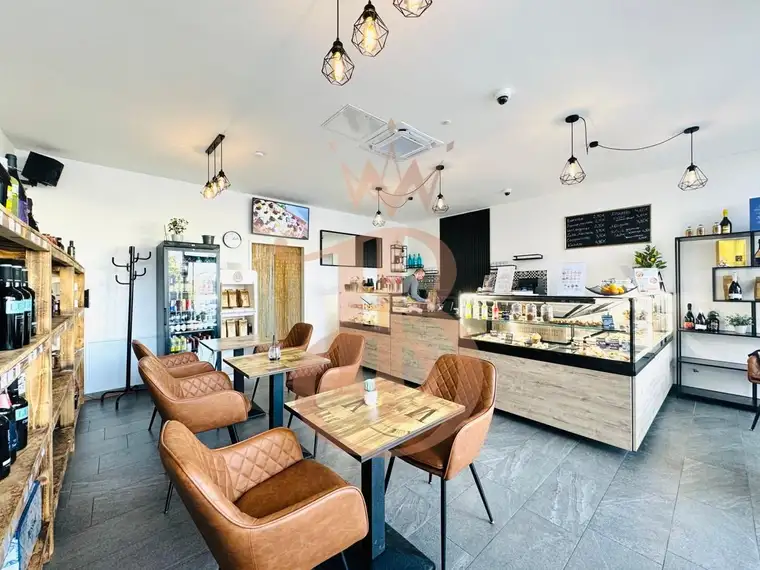 Modernes Café-Bistro mit Verkaufsladen in Klagenfurt