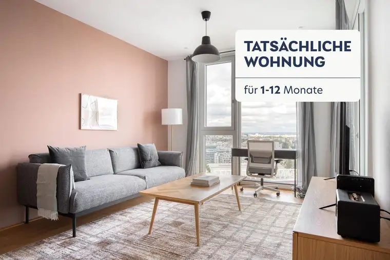 Charmante 2 Zi Wohnung mit Balkon, Vienna 22 mit Wellness, Gym, Co-Working Fläche, U1 Kagran (VIE294)