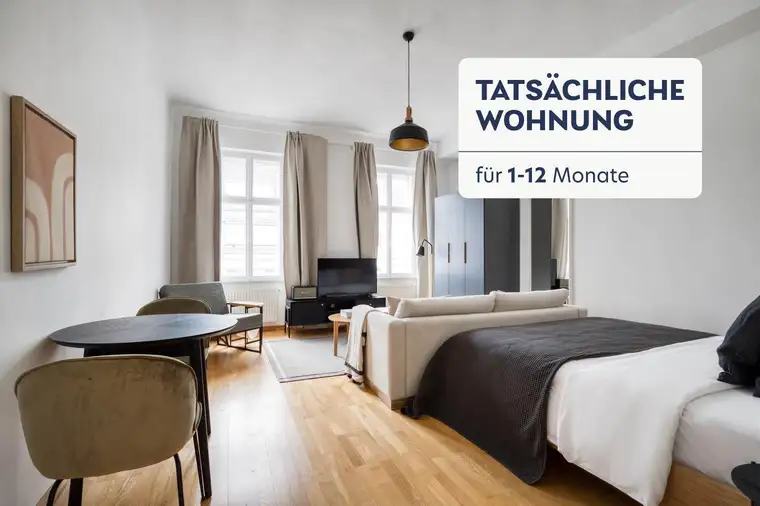 Bestlage im 8. Bezirk, Altbautraum top saniert, hoch, sonnig &amp; geräumig, UBahn in Gehweite, Studio (VIE30)