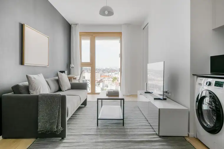 Neubau 2Zi Wohnung mit Freifläche, Rooftop, Fitnessraum, Lounge, unmittelbare Nähe zum Hauptbahhof (VIE157)