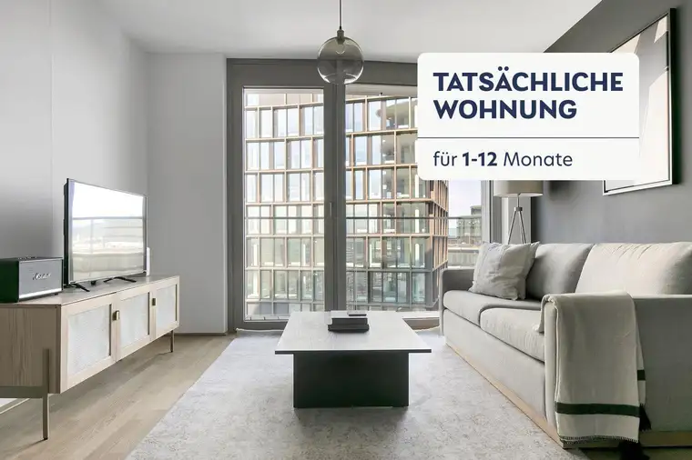Traumblick über Wien, Belview Tower mit Gym, Wellness &amp; Lounge, 2 Zimmer + Balkon, 11. Stock, U-Bahn (VIE44)