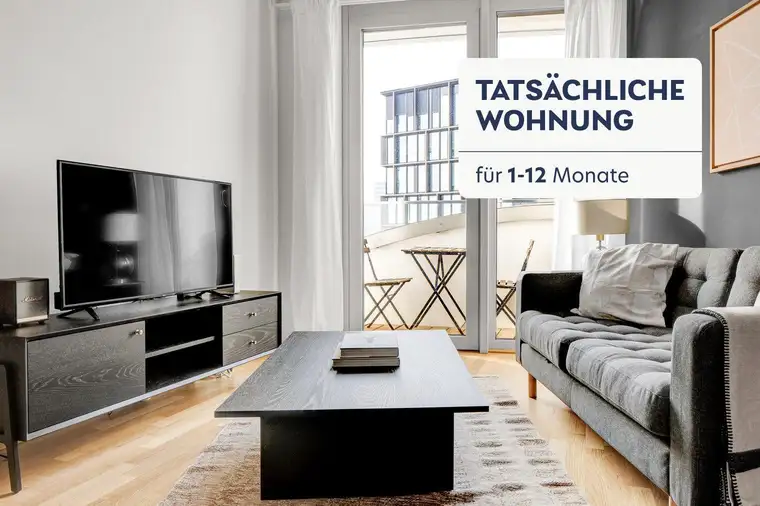 Traumblick über Wien, Belview Tower mit Gym, Wellness &amp; Lounge, 2 Zimmer + Balkon, 14. Stock, U-Bahn (VIE74)