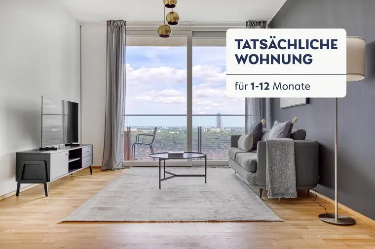 Triiiple Tower, zentral mit Grünblick direkt an Ubahn &amp; Donau, Rooftop Pool, Concierge / vieles mehr (VIE214)